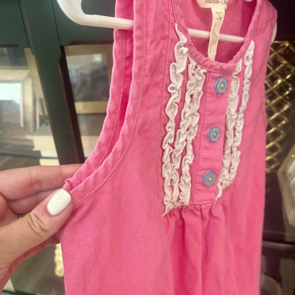 Matilda Jane Sleeveless Dress. Girl’s Sz-6 Pink | Ruffles | Dazzling Dream Dress